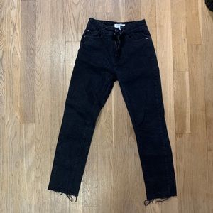 Black denim jeans